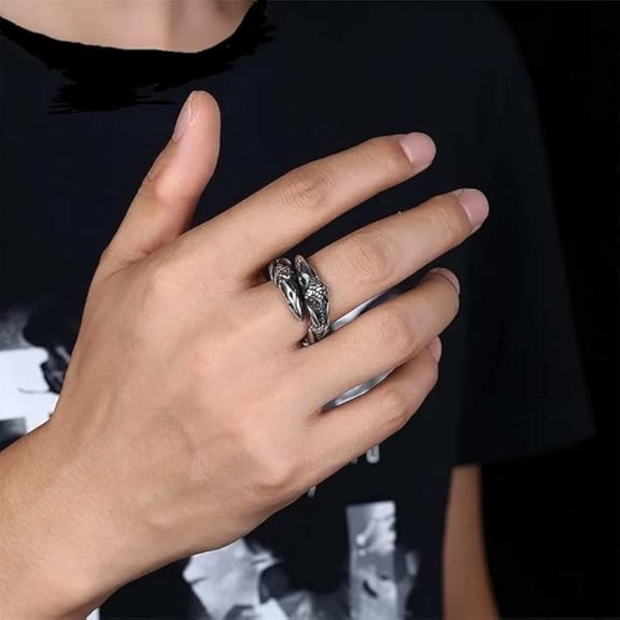 Gothic Dragon Claw Adjustable Statement Ring