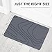 Graplife - Stone Bath Mat, Diatomaceous Earth Shower Mat, Non-Slip Super Absorbent Quick Drying Bathroom Floor Mat, Natural, Easy to Clean (23.6 x 15.35 Darkgrey)