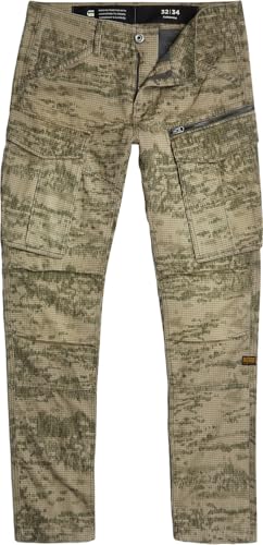 G-STAR Raw - Mens Rovic Zip 3D Regular Tapered Pants, Color Light Toggee Shadow Camo, Size: 40W x 34L4