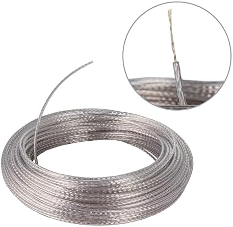 ZIXXONE-HOME Washing Line 60m Heavy Duty Clothes Line with 2 Tensioners Garden Rotary Dryer Replacement Line Full Steel Core Extra Strong Long Rope Plastic Cover Airer Outdoor Cord Transparent Made EU