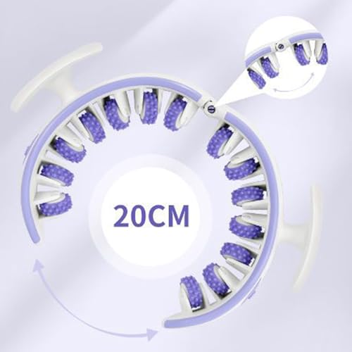 WOVTE マッサージローラー 筋膜ローラー マッサージ ローラー 180°開閉 リングマッサージャー 足 筋膜リリース (パープル)