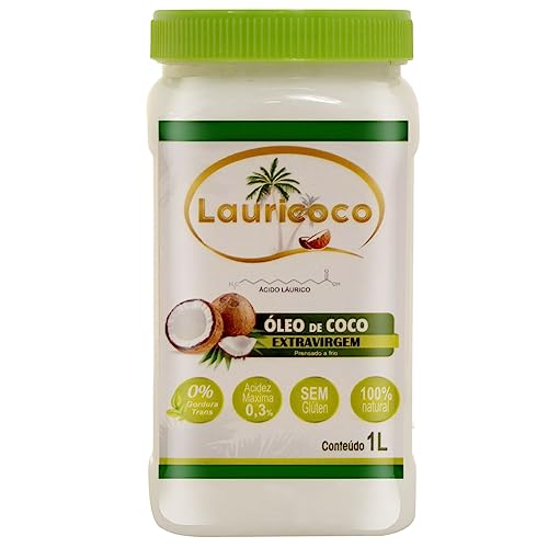 Óleo de coco 100% Extra Virgem Pote 1 Litro - Certificado Orgânico
