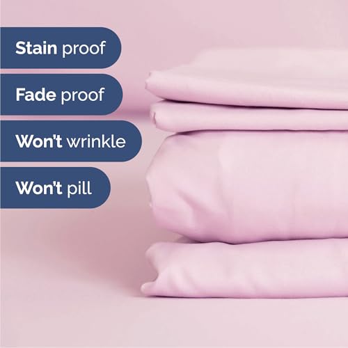 Image of Cal King 6 Piece Bed Sheet Set - Breathable & Cooling Sheets - Light Pink