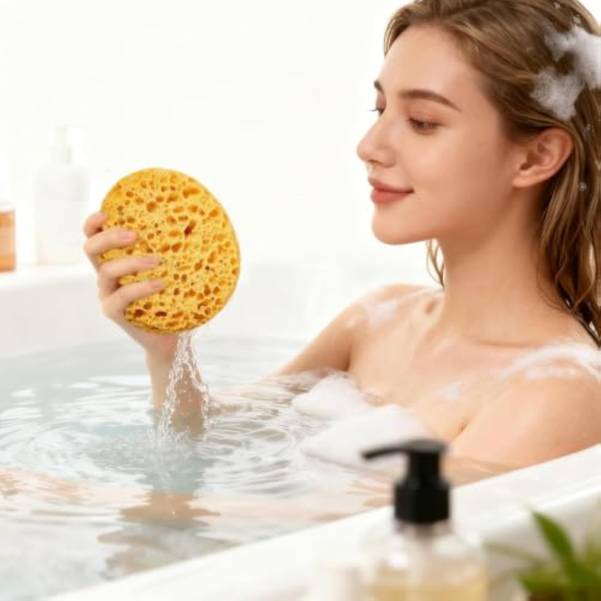 Natural Sponge for Shower, Gentle Skin Cleansing