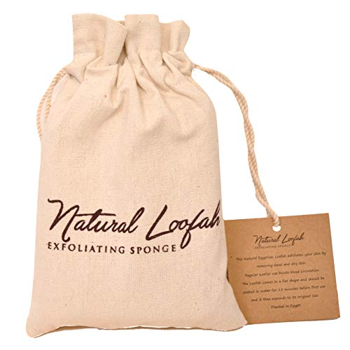 One Whole Egyptian Loofah 100% Natural SPA Beauty Bath Sponge Body Scrubber Puff. Premium Quality Lofa Loofa Luffa Loffa for exfoliating Your Skin.