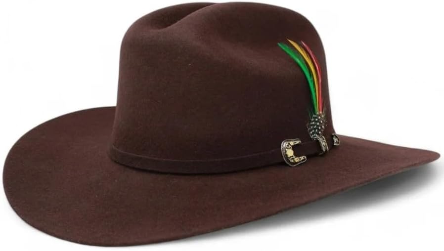 Men's Tombstone 20X Texana Estilo Sinaloa Western Cowboy Felt Hat - Chocolate Brown