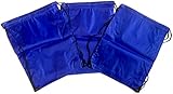 3 Pack Nylon Drawstring Backpacks Sackpack Tote Cinch Gym Bag - Variety of Colors!