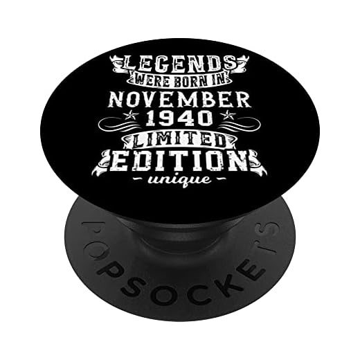 Cumpleaños Noviembre 1940 Edición Limitada Regalo Vintage PopSockets PopGrip Intercambiable