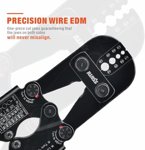 iCrimp Wire Rope Crimping Tool Set, Hand Swage Wire Rope Crimper Crimping Tool for 1.2-3.5mm Wire Cable, with 330 Pieces Loop Sleeves and 45 Pieces Thimbles, with Cable Cutter up tp 60mm - Image 7