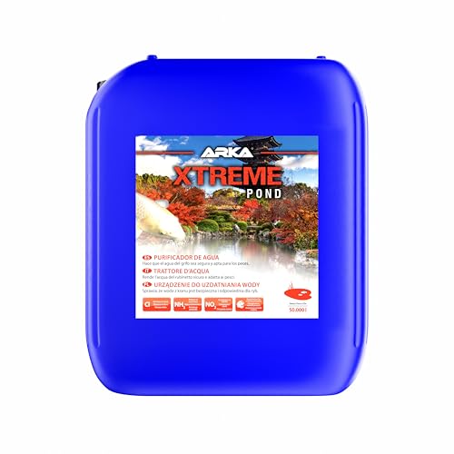 ARKA Pond Xtreme   5 L   Hace Que el Agua del Estanque de jardín Sea Apta para los Peces, Elimina el Cloro y el amoníaco, Seguro para Todos los habitantes del Estanque.