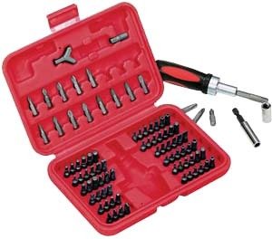 Coffret embouts de sécurité 90 pièces ATD-549 avec son cliquet réversible robuste
