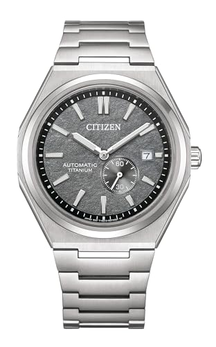 Image of Citizen Zenshin Super Titanium Lightweight Automatic Men's Watch | 5X Harder, 40% Lighter, Scratch & Rust Resistant | Integrated Bracelet | Small Seconds | 100M Water Resistance |NJ0180-80H