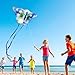 Butterfly Kite for Kids & Adults Easy to Fly, Large Kites for The Beach, Single Line Kite for Beginner, Come with 4 Long Tail and 300 FT String, Green