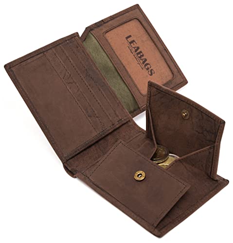 LEABAGS Springfield Genuine buffalo leather wallet I Purse I 4x3,5x0,7 inch 5