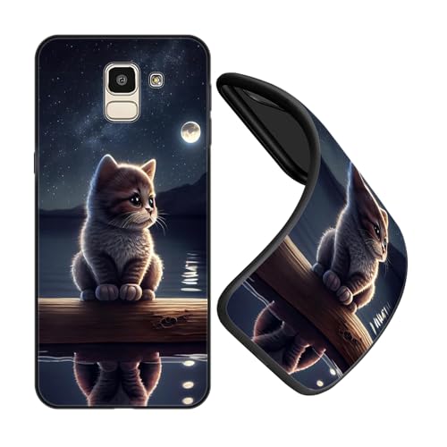 JEZSHTAI Cover per Samsung Galaxy J6 2018 Custodia in Silicone Antiurto Con Disegno Del Modello,Sottile Morbida in TPU Antigraffio Protettiva Case,B05