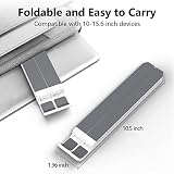 Stojak na laptopa, regulowany uchwyt na laptopa, ABS + silikonowy składany przenośny uchwyt na laptopa, wentylowany chłodzący stojak na notebooka do laptopów 10-15,6 cala, tablet, biały
