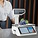 Label Printing Scale, Commercial Food Scale with Label and Receipt Printer, Electronic Weight Scale for Retail Store & Supermarket, Dual LCD Displays, 66LB/30KG Capacity