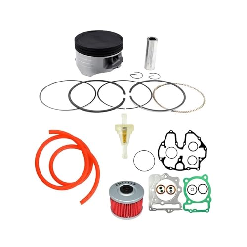 Pistón, anillo de pistón, junta, filtro de aceite, línea de combustible y kit de filtro de aceite for XR400R TRX400EX Accesorios(Oversize 100)