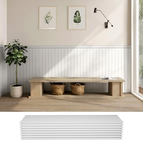 janasse Wainscoting Panels PS Board and Batten Wall Panel Kit(White)