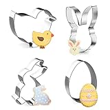 hase maske basteln kinder 🐇【PERFEKTE ÜBEREINSTIMMUNG】: Ausstechformen vom Kinder besitzt mittlere Härte und gilt für Profi- und Hobbybäcker. 4 Stücke Ausstechformen Set enthält ein Kaninchen, ein Huhn, ein Osterei und einen Häschenkopf. Mit diesen vier lebendigen Formen können Sie gewünschte Keks-Kombination nach Belieben schaffen, und das bringt mehr Spaß zu Ostern! Geeignet zum Backen mit Kindern, Jugendlichen und Erwachsenen.