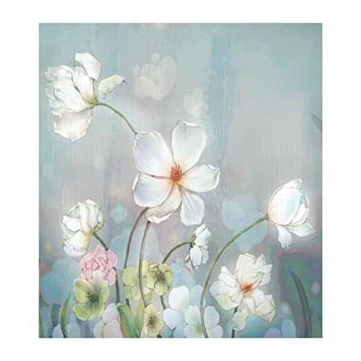 Naanle Dishwasher Magnet Cover Blooming White Flowers Front Dishwasher Cover Magnetic Home Cabinet Decals Appliances Stickers Refrigerator Decorative 23" x 26"