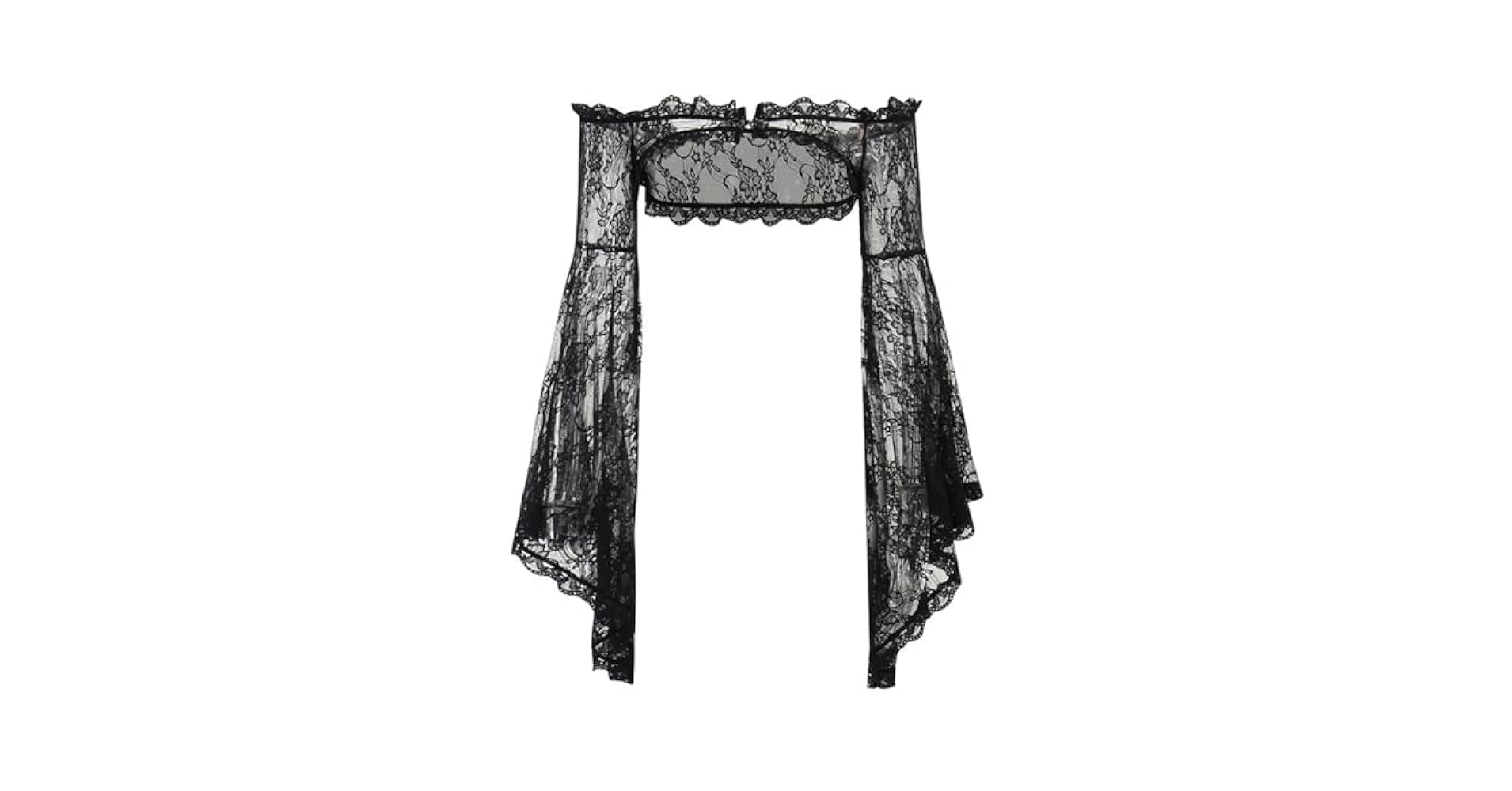 Amazon.com: Women Gothic Cardigan Black Punk Crop Top Lace