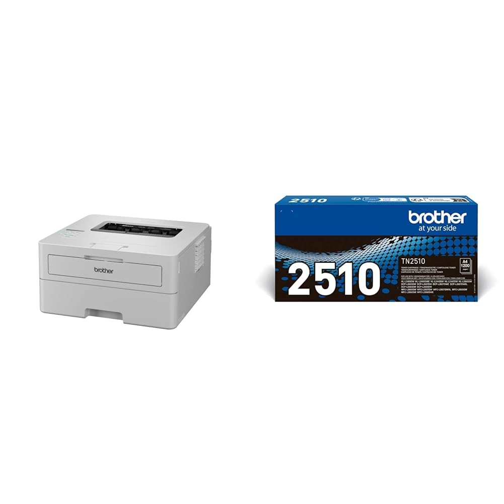 Brother HLL2865DW Stampante Laser B/N, 34 ppm in BUNDLE con TN2510 Toner originale, fino a 1200 pagine