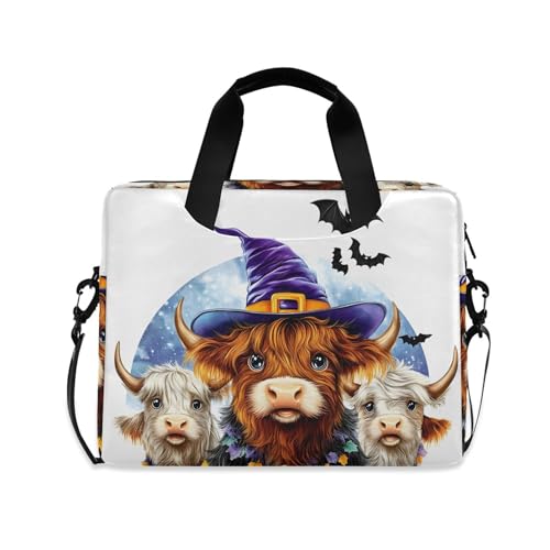 Funda para portátil ALAZA Highland Cows Halloween 13-15.6 pulg miniatura 1