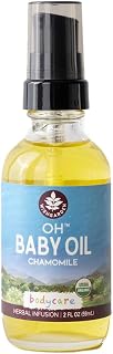 WishGarden Herbs Oh Baby! Chamomile Oil - USDA Certified Organic Baby Oil with Chamomile & Calendula, Moisturizes & Calms Skin Irritations, Baby Massage For Newborn, No Added Fragrance, 2oz