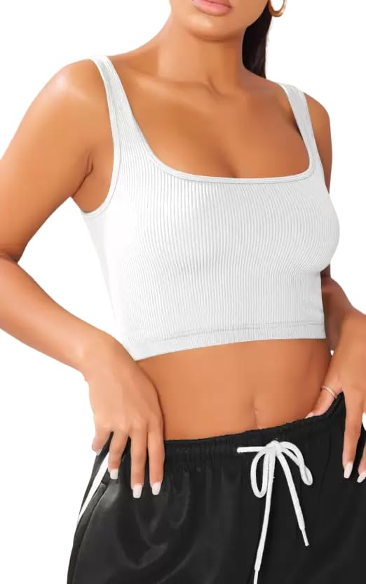 hndb Women and Girls Ribbed|Rib Knit Tank Top Women Crop Tops and Tunics-picture-46