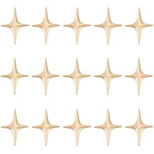 15Pcs Star Brooch Pin Four-Point Star Brooches Polished Alloy Fashion Simple Brooches Geometric Stars Lapel Pins for DIY Jackets Hats Bags Dresses Clothes Accessories