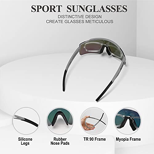 Moofee Sports Sunglasses,Cycling Glasses For Men Women With 3Interchangeable Lenses,Running Fishing Baseball Sunglasses Polarized #TOP3