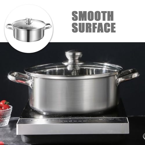 Marmite à fondue chinoise 28 cm pot double compartiment cuisinière induction