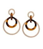 Goldfarbener Statement-Ohrschmuck mit Acryl-Details