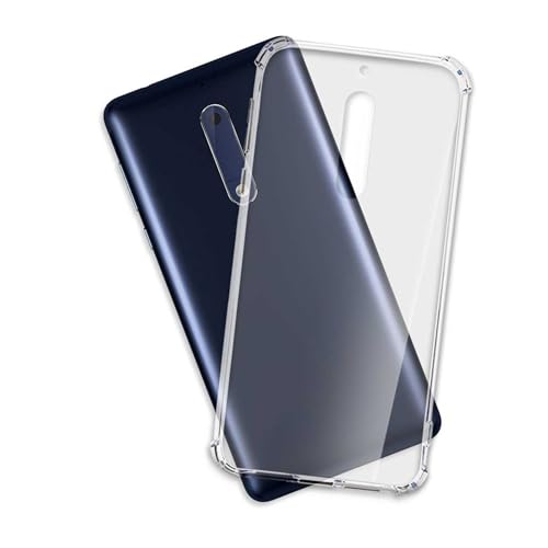 mtb more energy® Hülle Crystal Armor kompatibel mit Nokia 5 (5.2'') - verstärkte Ecken - Anti Shock Schutzhülle Hülle Cover Tasche