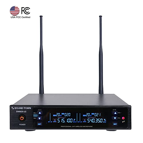 Sound Town Metal 200 Channels Uhf Wireless Microphone System With 2 Lavalier Mics, 2 Bodypack Transmitters And Auto Scan For Church, School, Outdoor Wedding, Meeting, Party And Karaoke (Swm26-U2Ll) #TOP1