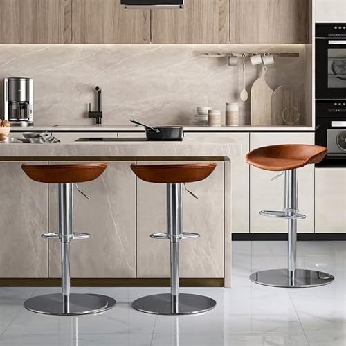 Tabouret de bar pivotant moderne avec hauteur d'assise réglable en fer - 8
