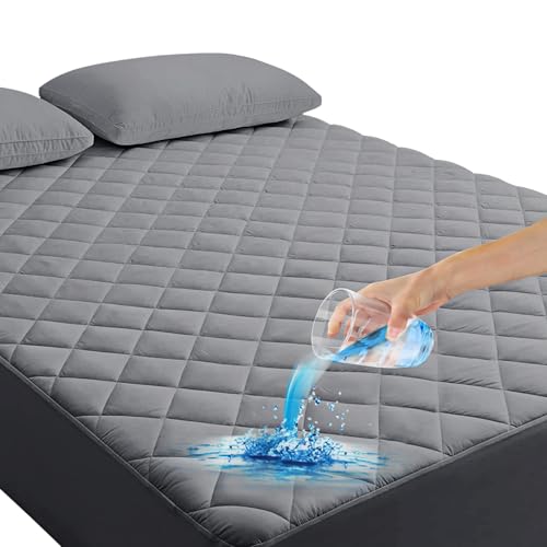 Catálogo para Comprar On-line Protector de Colchon Individual que puedes comprar esta semana. 44 Genérico 100% Impermeable Protector de Colchón, Transpirable y Suave Cubre colchón (Gris, Individual 100 * 190 * 45CM)
