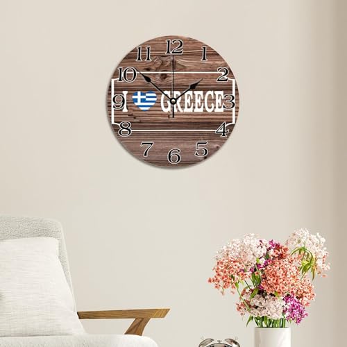 Horloge murale bois Grèce déco de style ferme et salon convivial - 5