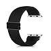 Produktbild Ecogbd Elastisches Ersatzarmband kompatibel mit Apple Watch Armband 38 mm 40 mm 42 mm 44 mm, weiches Baumwollband kompatibel mit iWatch Serie 6, 5, 4, 3, 2, 1, SE (42 mm/44 mm, schwarz)