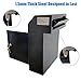 Plugsharge Through The Door Mail Drop Box - 1.5mm Steel Payment Dropbox - Door Mount Theft Proof Mailbox - Locking Deposit Drop Box for Night Key, Deposit, Cash, and Rent, Black