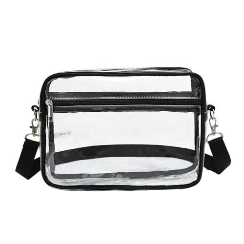 Sac bandoulière polyvalent transparent et étanche pour femmes et filles actives