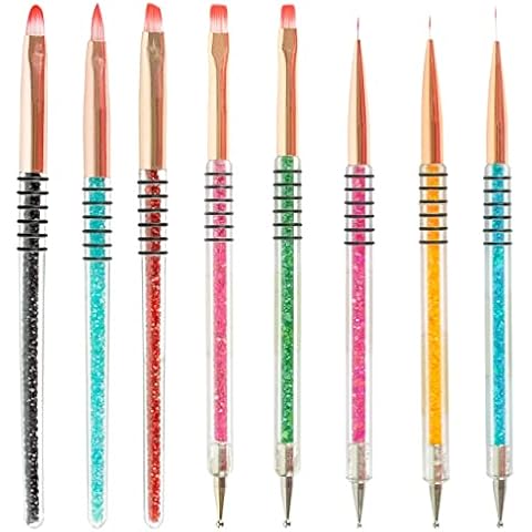 ODazzl Nail Art Brushes for Gel 8pcs Cover