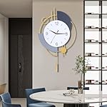 Decorative Silent Quartz Wall Clock with Pendulum, Battery Operated, Large 13x21.65inch for Living Room, Kitchen, Home, Bathroom, Bedroom Wall Decor - Image 4