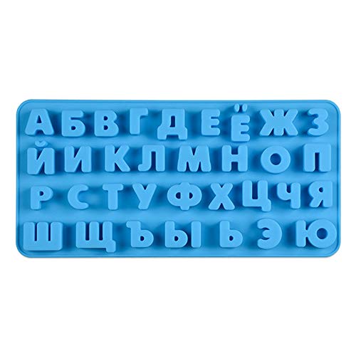 RANRAN Silicone 3D Baking Mould Alphabet,Letters Chocolate Mould,Cake Decoration Russian Letters,Fondant Mold Tool