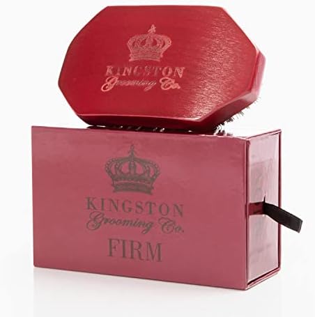 Kingston Grooming Co. Hard Wave Brush for Men 360, Boar Bristle Men’s Hair Brush- Perfect for Hair, Beards or Waves- Travel Box Included