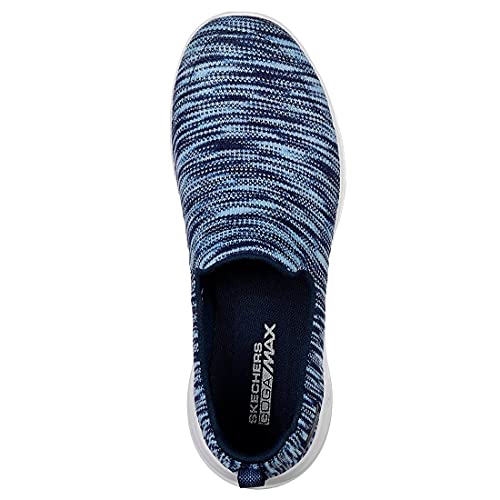 Skechers Women's Go Walk Joy - Terrific Slip On Walking Shoes, Navy/White, 7 M US