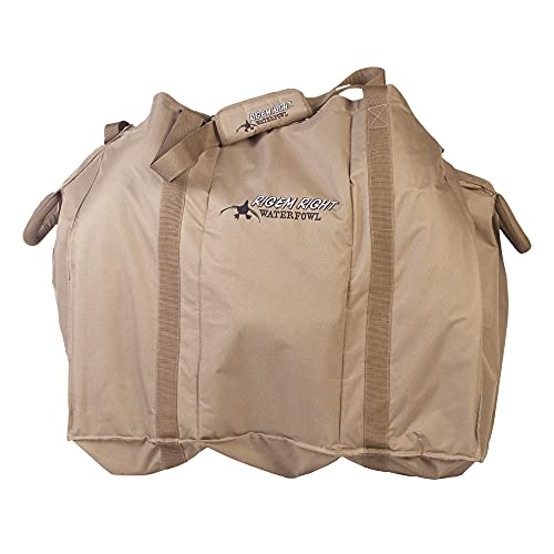 Rig'Em Right Waterfowl XL-6 Slotted Decoy Bird Hunting Bag with Padded Adjustable Shoulder Strap, and Padded Sides - Holds 6 Dakota X-treme Honkers, Bigfoots, and other Large Body Goose Decoys