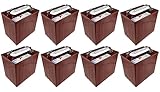 Trojan Battery T-105 6V 225Ah Deep Cycle Flooded Lead Acid GC2 Battery (Set of 8)