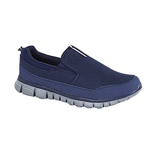 Image of MENS DEK NEPTUNE SUPER LIGHTWEIGHT MEMORY FOAM NAVY BLUE SLIP ON SHOES T875C KD-UK 11 (EU 45)